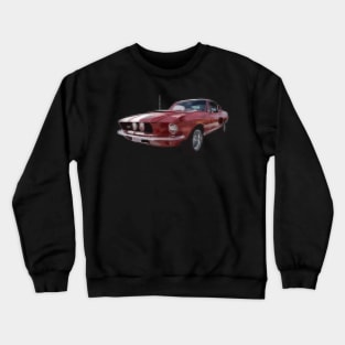 Mustang Pixelized Vintage RED Crewneck Sweatshirt